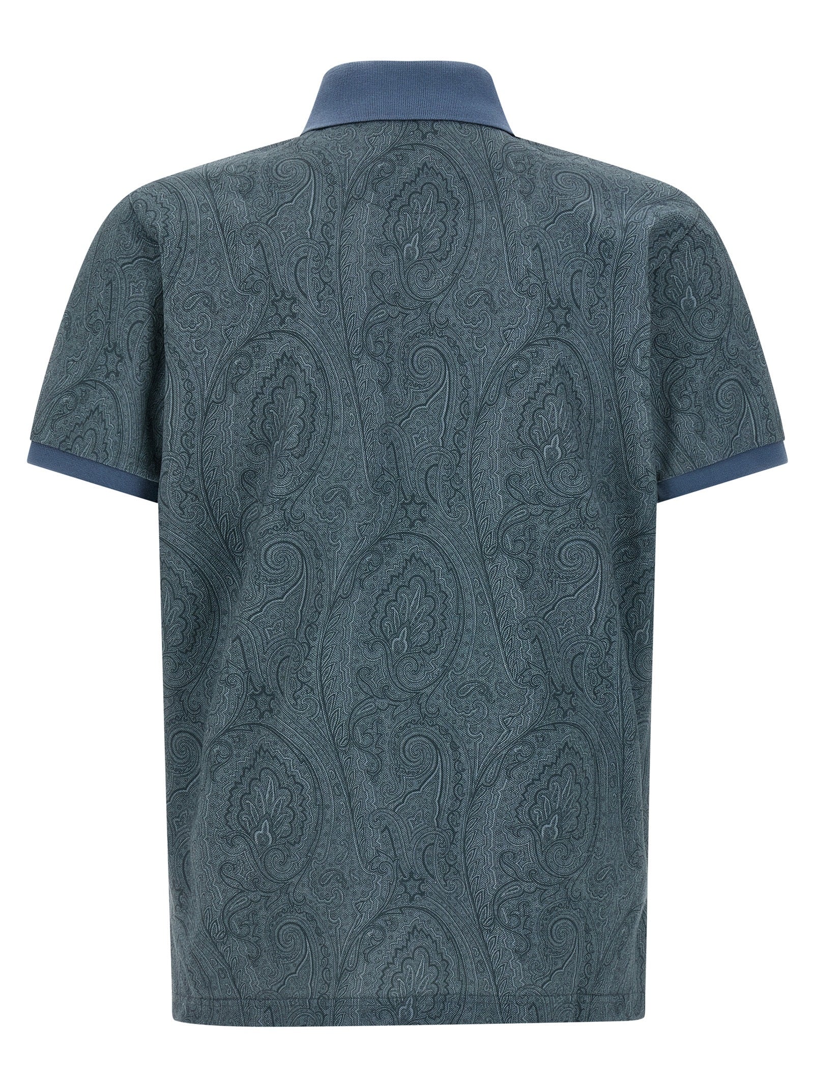 Etro Blue Cotton Polo Shirt