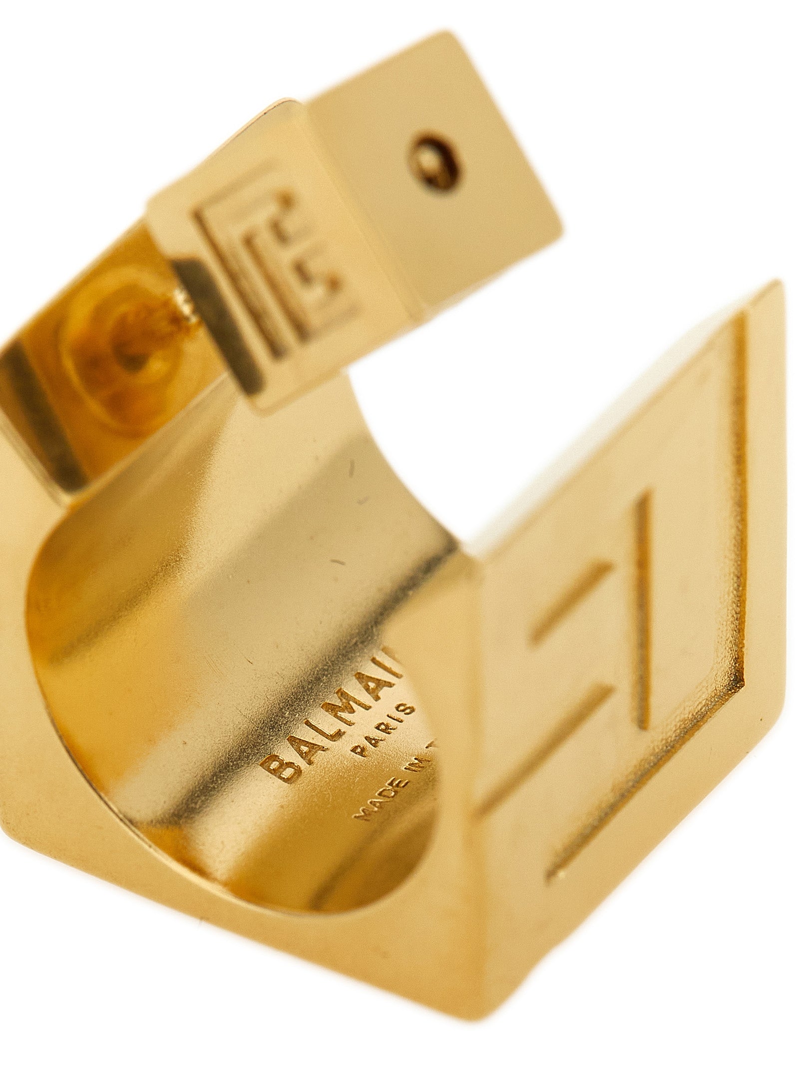 Balmain Gold Brass Earrings