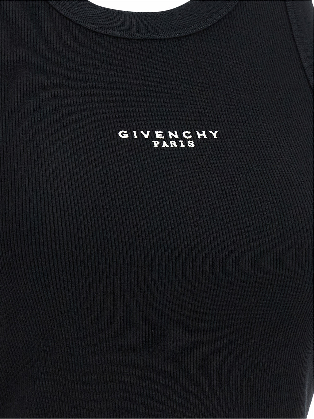 Givenchy Black Cotton Sleeveles T-Shirt