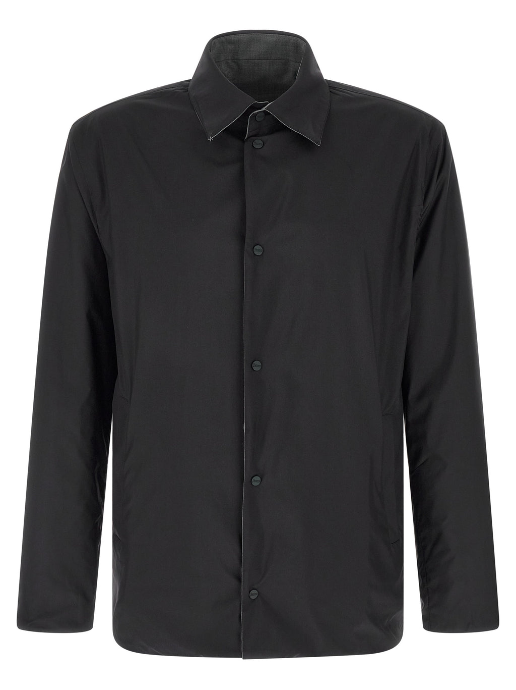 Herno Gray Polyester Full-Length Jacket