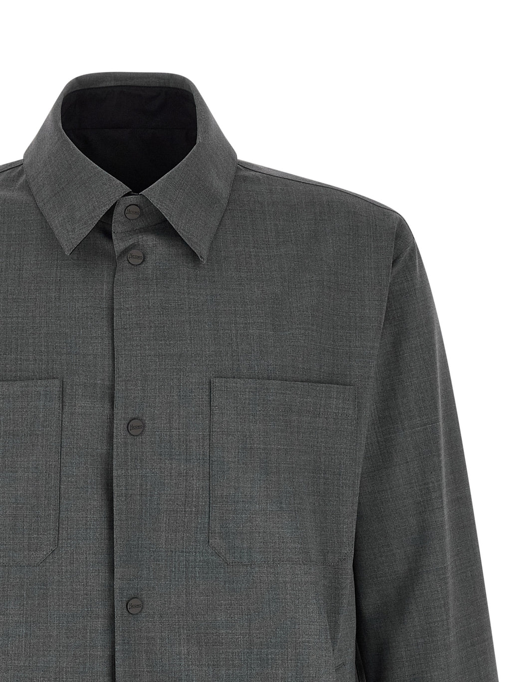 Herno Gray Polyester Full-Length Jacket