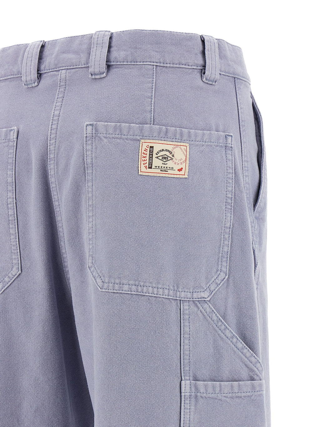 Max Mara Purple Cotton Casual Pants