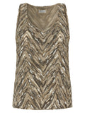 Brunello Cucinelli Beige Silk Tank Tops
