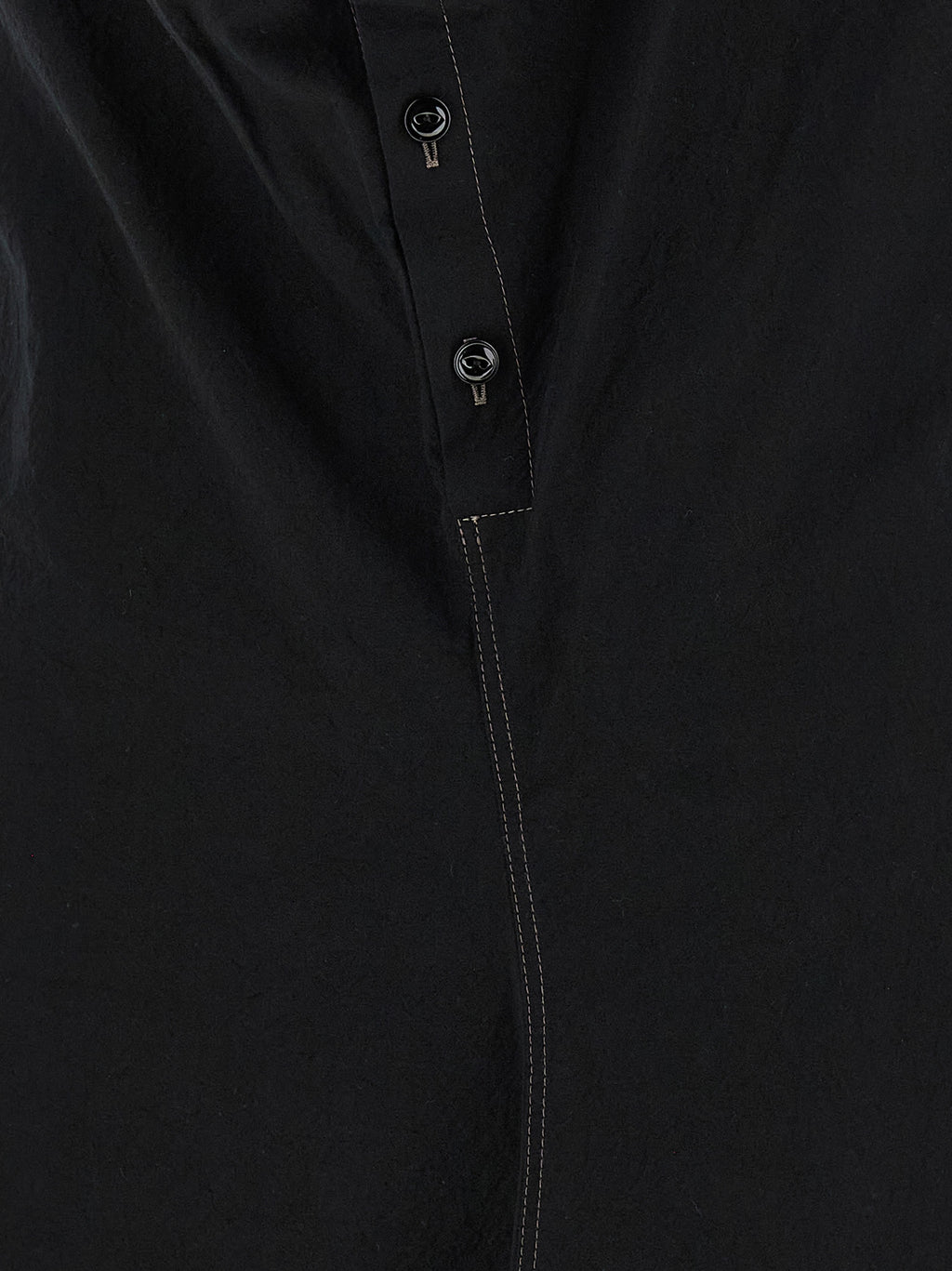 Lemaire Black Cotton Midi Dress