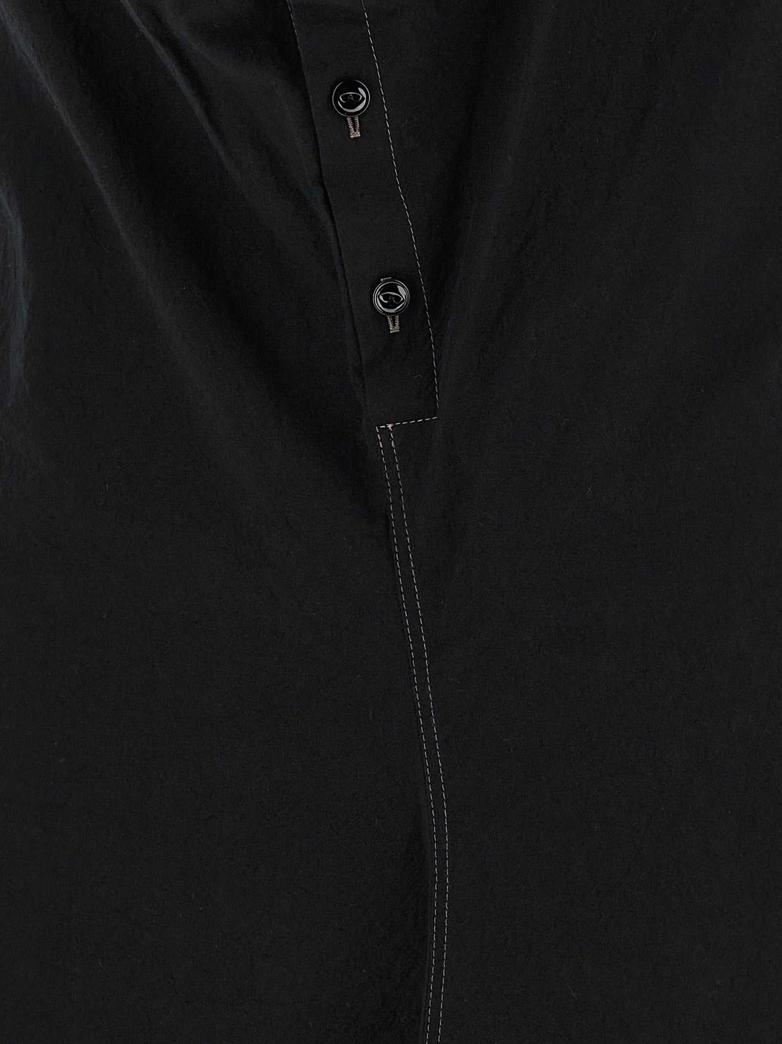 Lemaire Black Cotton Midi Dress