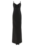 Elisabetta Franchi Black Polyester Long Dress