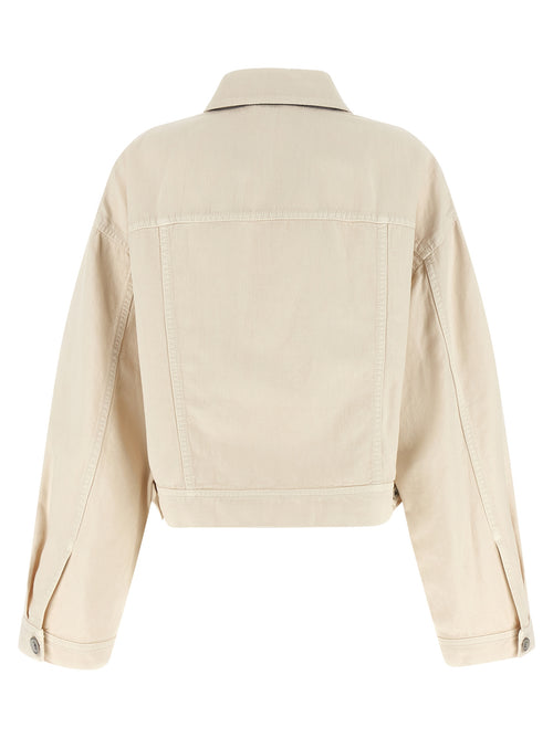 Brunello Cucinelli Beige Cotton Denim Jacket