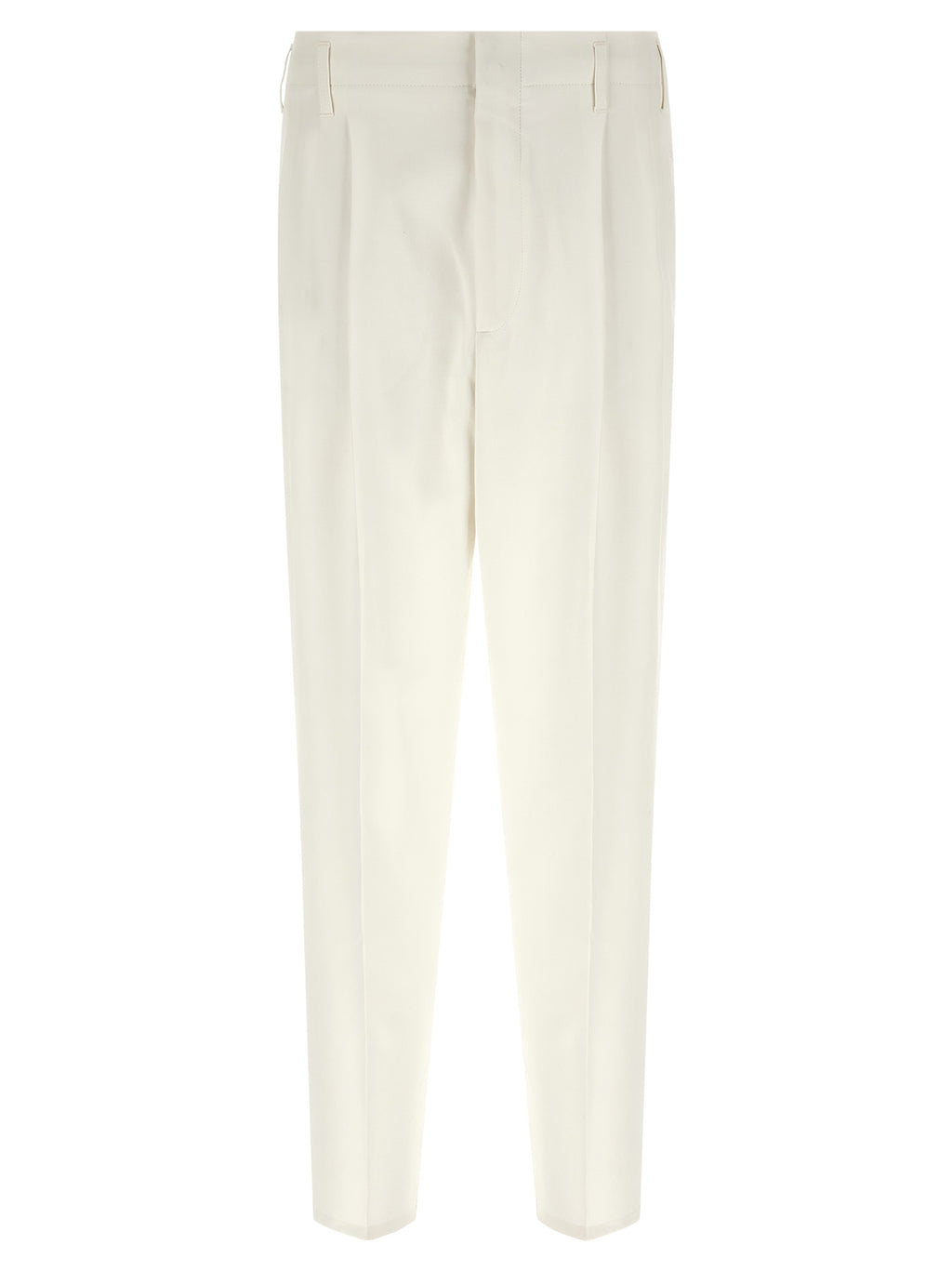 Brunello Cucinelli White Cotton Casual Pants