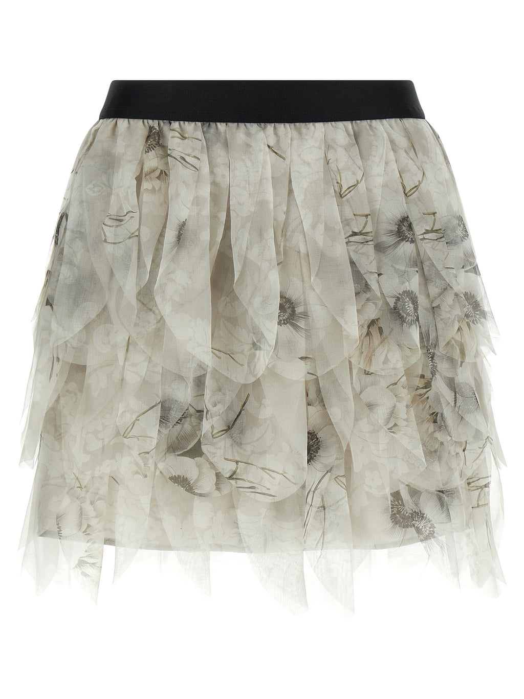Max Mara Gray Silk Long Skirt