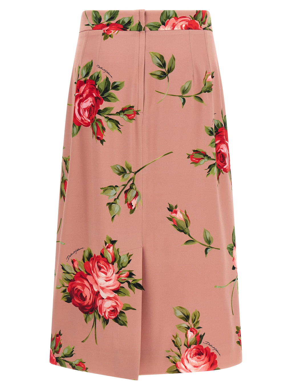 Dolce & Gabbana Multicolor Silk Midi Skirt