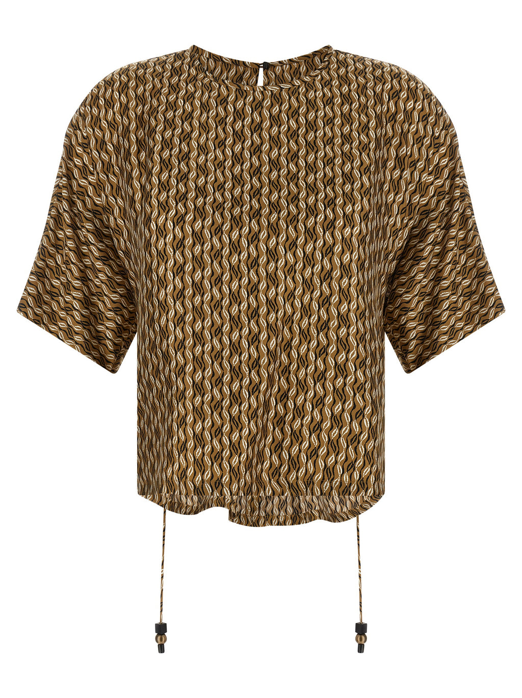 Max Mara Brown Silk Blouse
