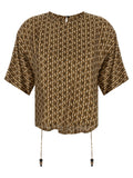 Max Mara Brown Silk Blouse