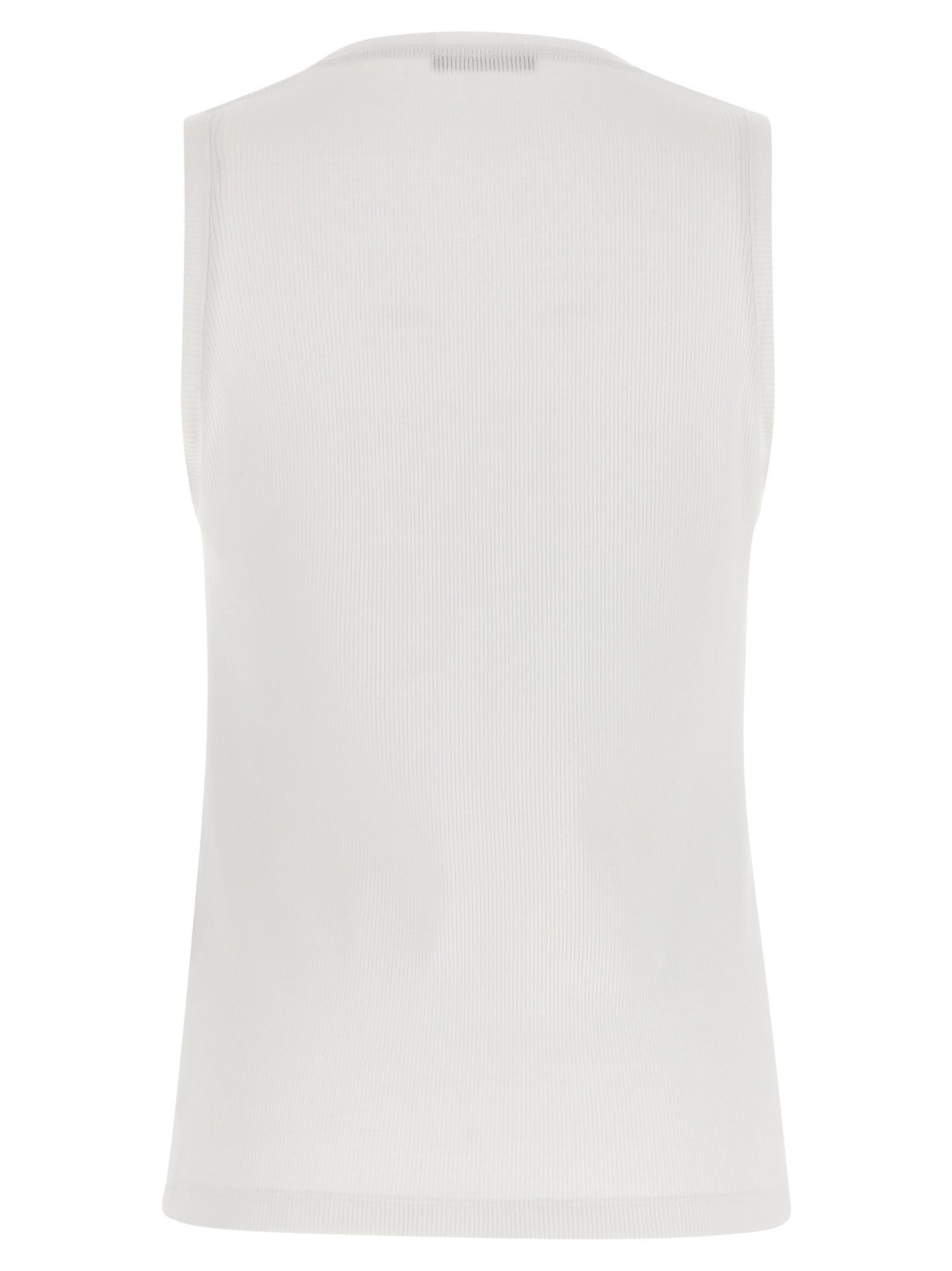 Balmain White Cotton Tank Tops