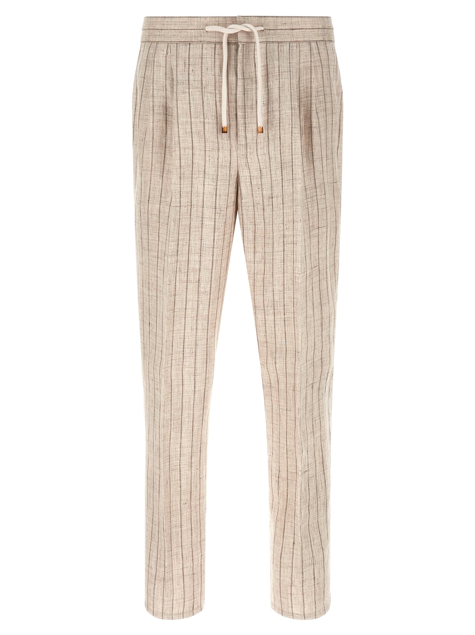 Brunello Cucinelli Beige Linen Casual Pants