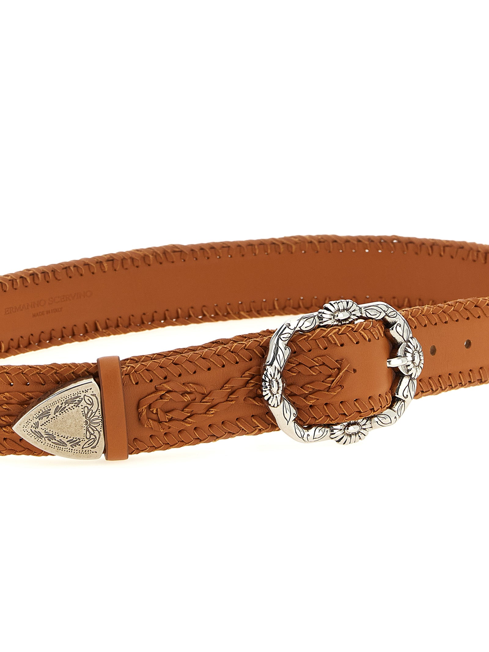 Ermanno Scervino Brown Calfskin Regular Belt