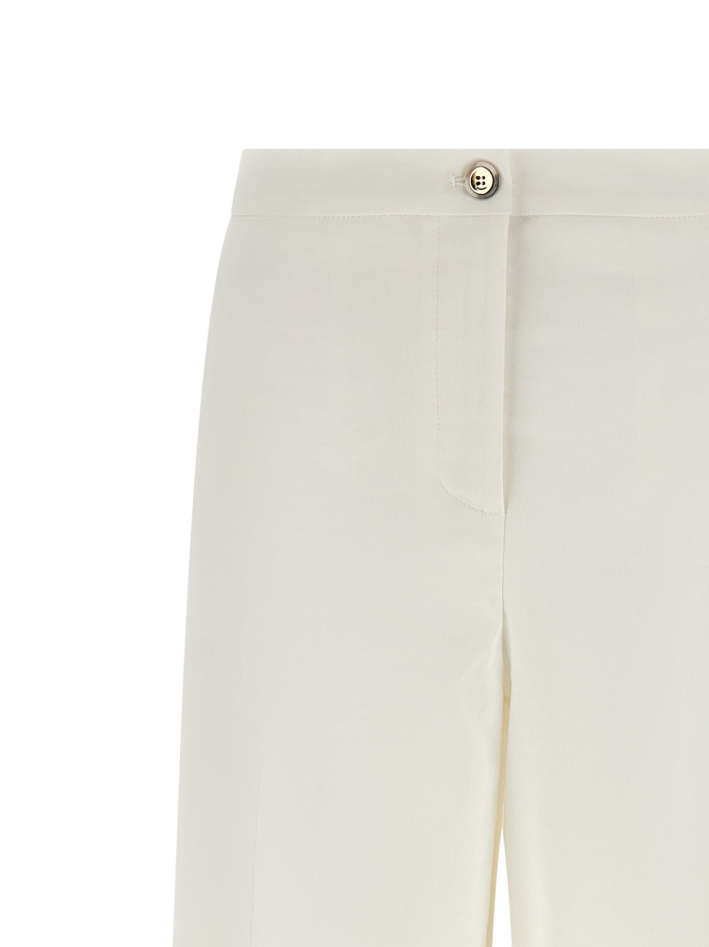 PINKO White Linen Casual Pants