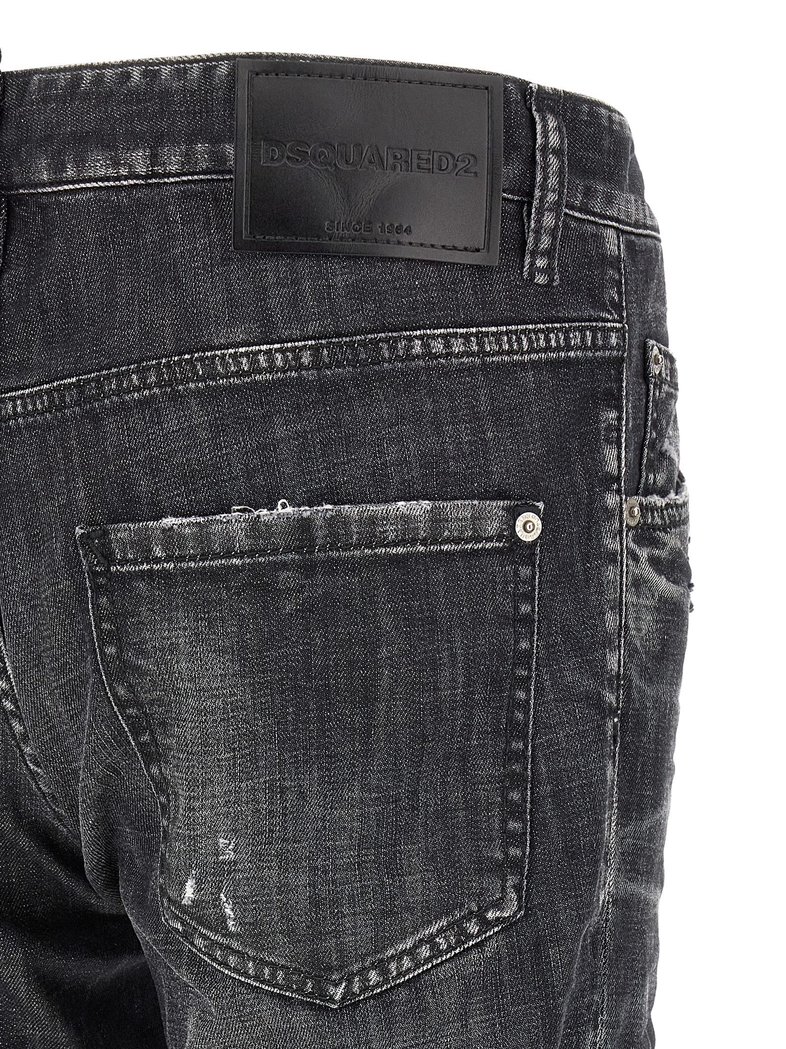 Dsquared² Gray Cotton Relaxed Fit Jeans