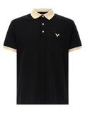 Valentino Garavani Black Cotton Polo Shirt