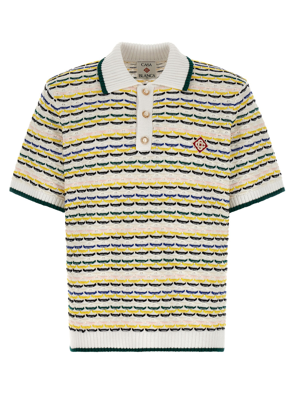 Casablanca Multicolor Cotton Polo Shirt