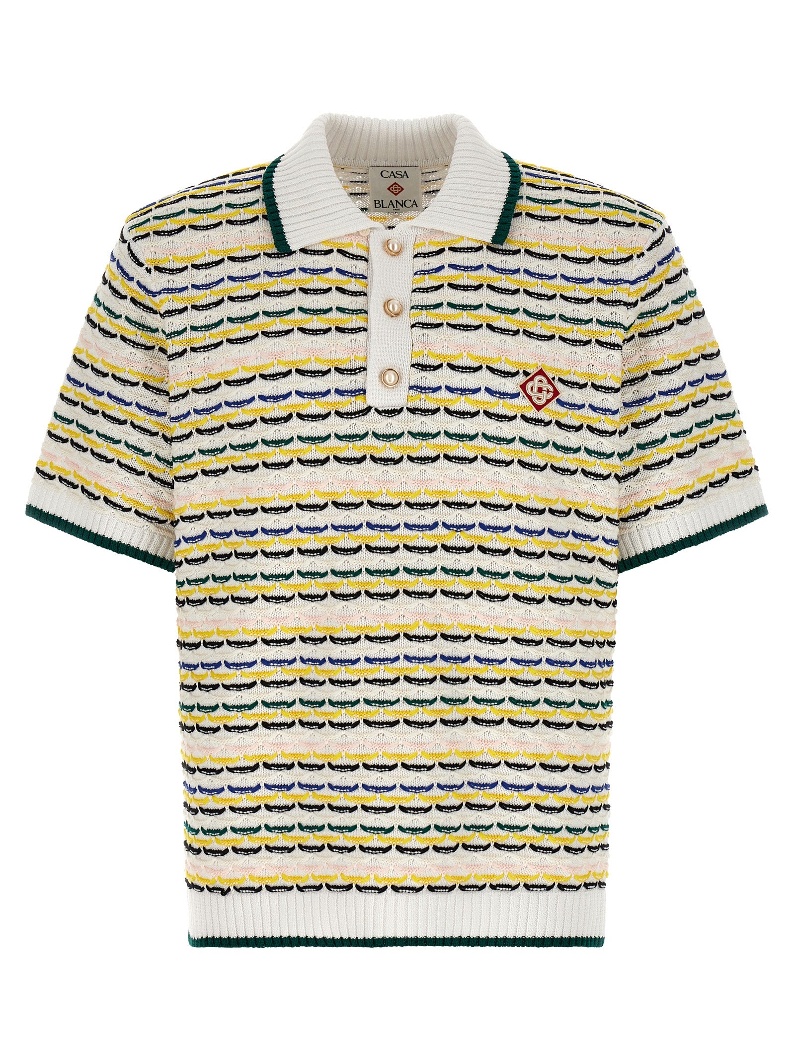 Casablanca Multicolor Cotton Polo Shirt