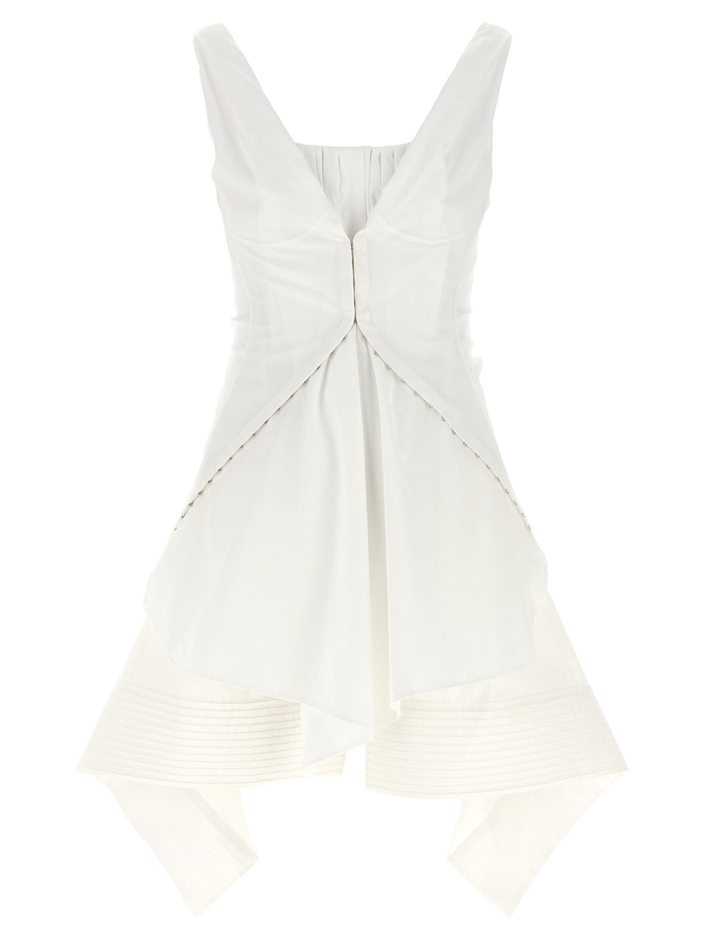 Alexander McQueen White Cotton Short Dress