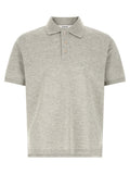 Saint Laurent Gray Cotton Polo Shirt