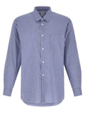 Comme Des Garçons Blue Cotton Blouse