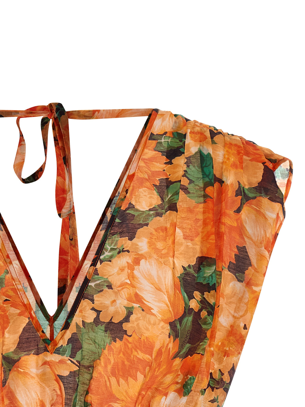 PINKO Orange Lyocell Shirt