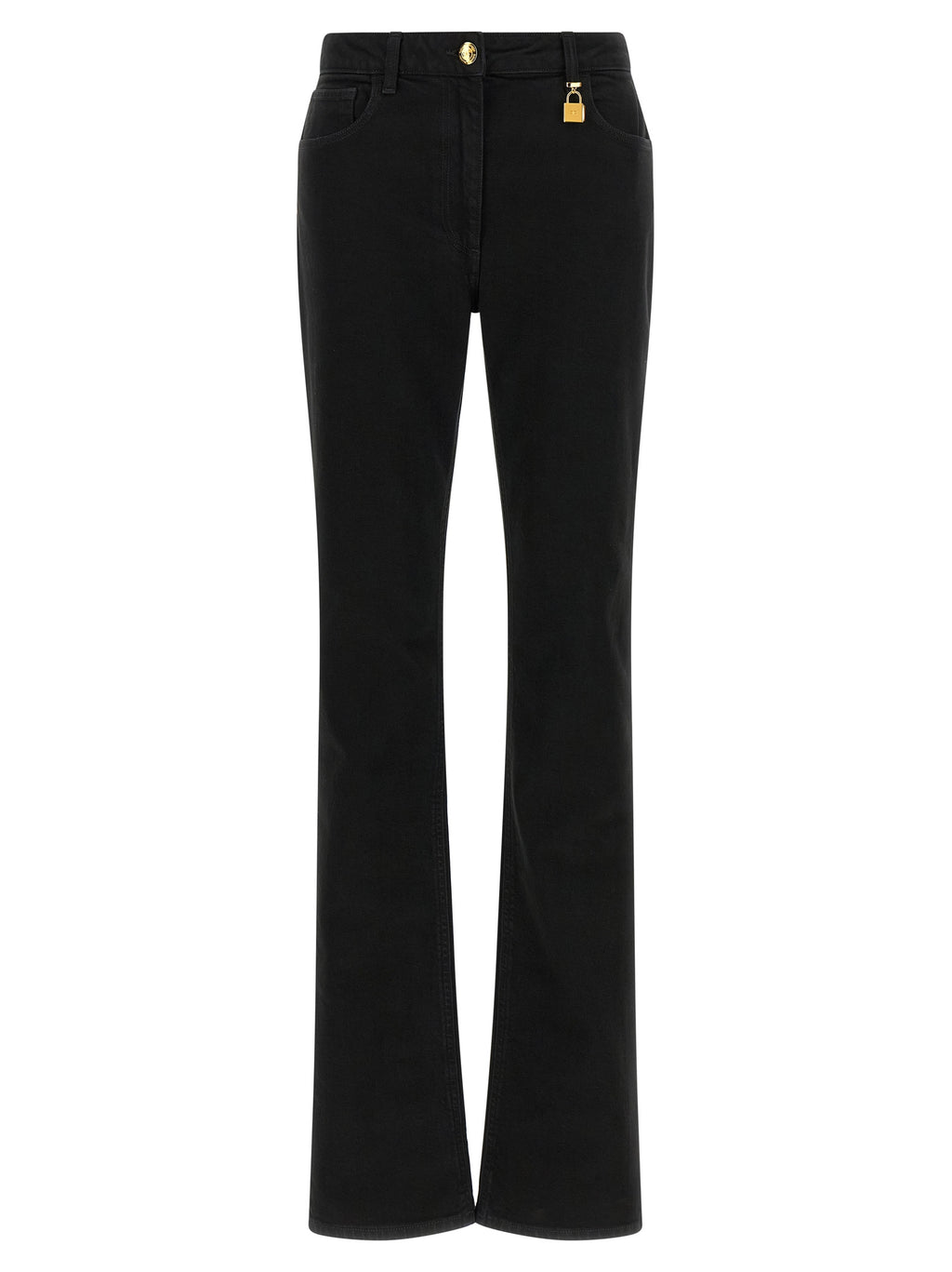 Elisabetta Franchi Black Cotton Flared Jeans