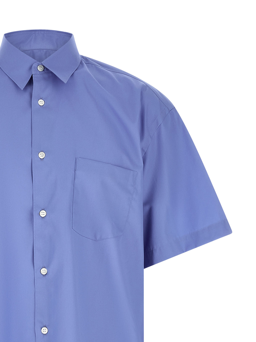 Comme Des Garçons Blue Cotton Blouse