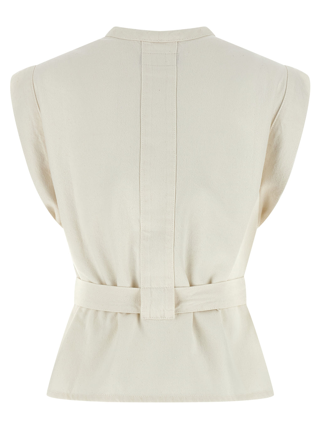 Lemaire White Cotton Sleeveless Jacket