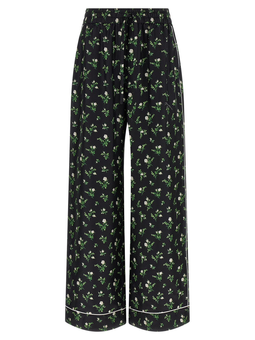 Dolce & Gabbana Black Silk Casual Pants