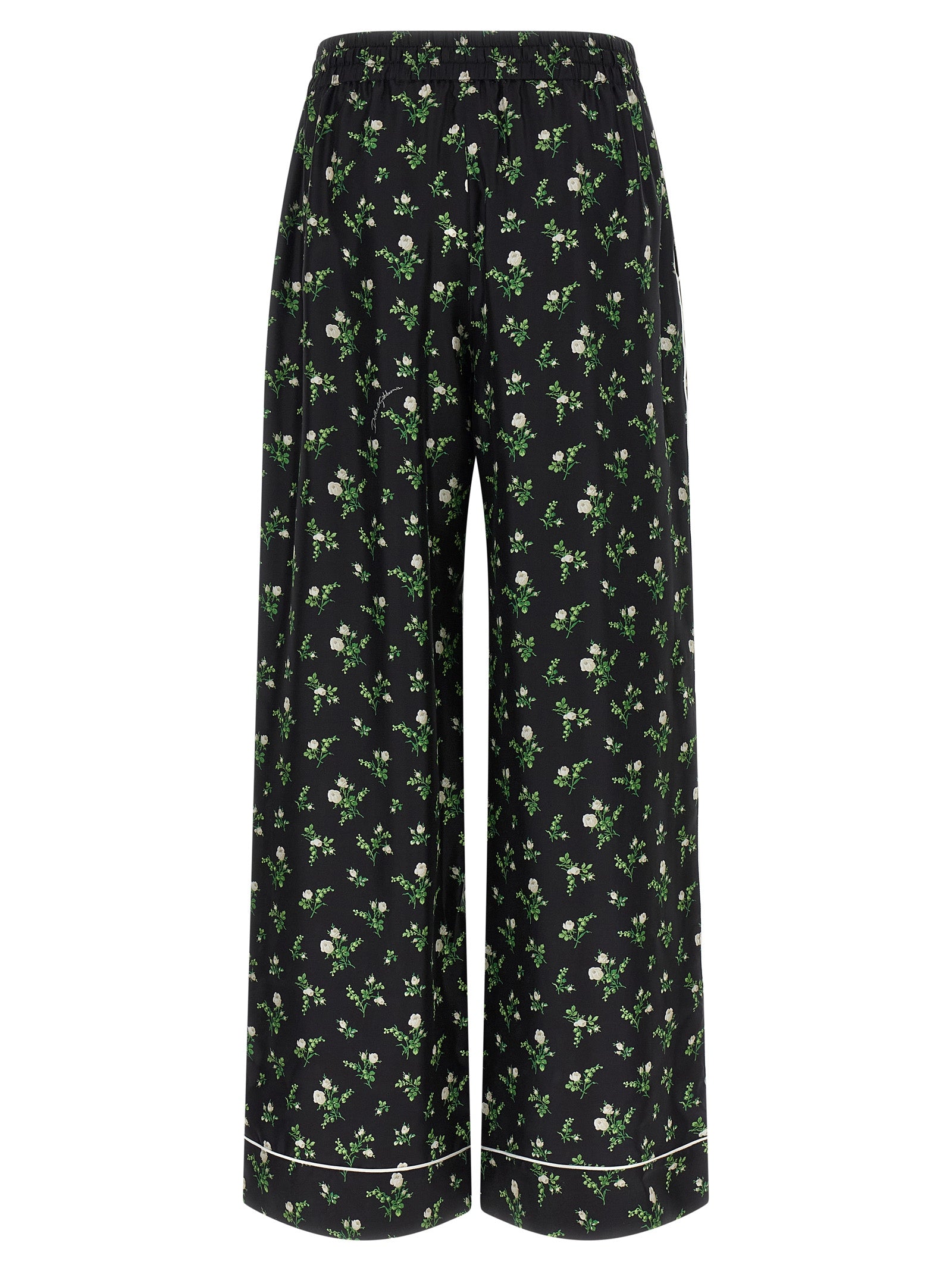 Dolce & Gabbana Black Silk Casual Pants