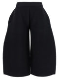 Issey Miyake Black Polyester Cropped Pants