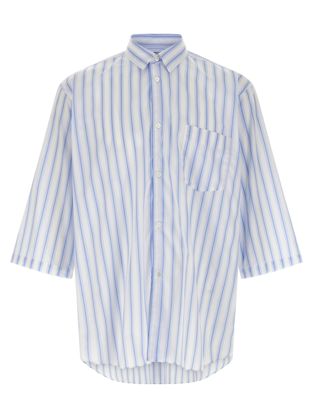 Comme Des Garçons Blue Cotton Blouse