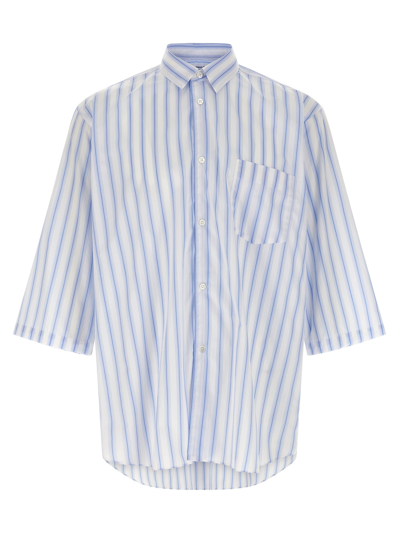 Comme Des Garçons Blue Cotton Blouse