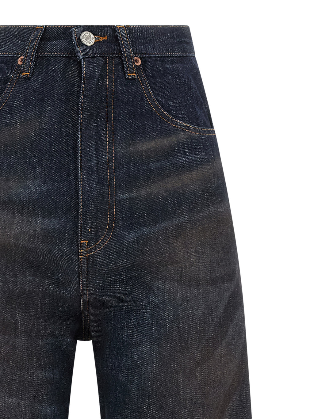 MM6 Maison Margiela Blue Cotton High-Waisted Jean