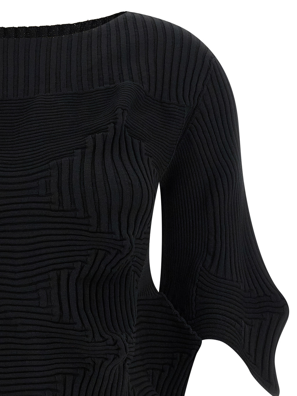 Issey Miyake Black Polyester Blouse