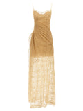 Ermanno Scervino Beige Polyester Long Dress