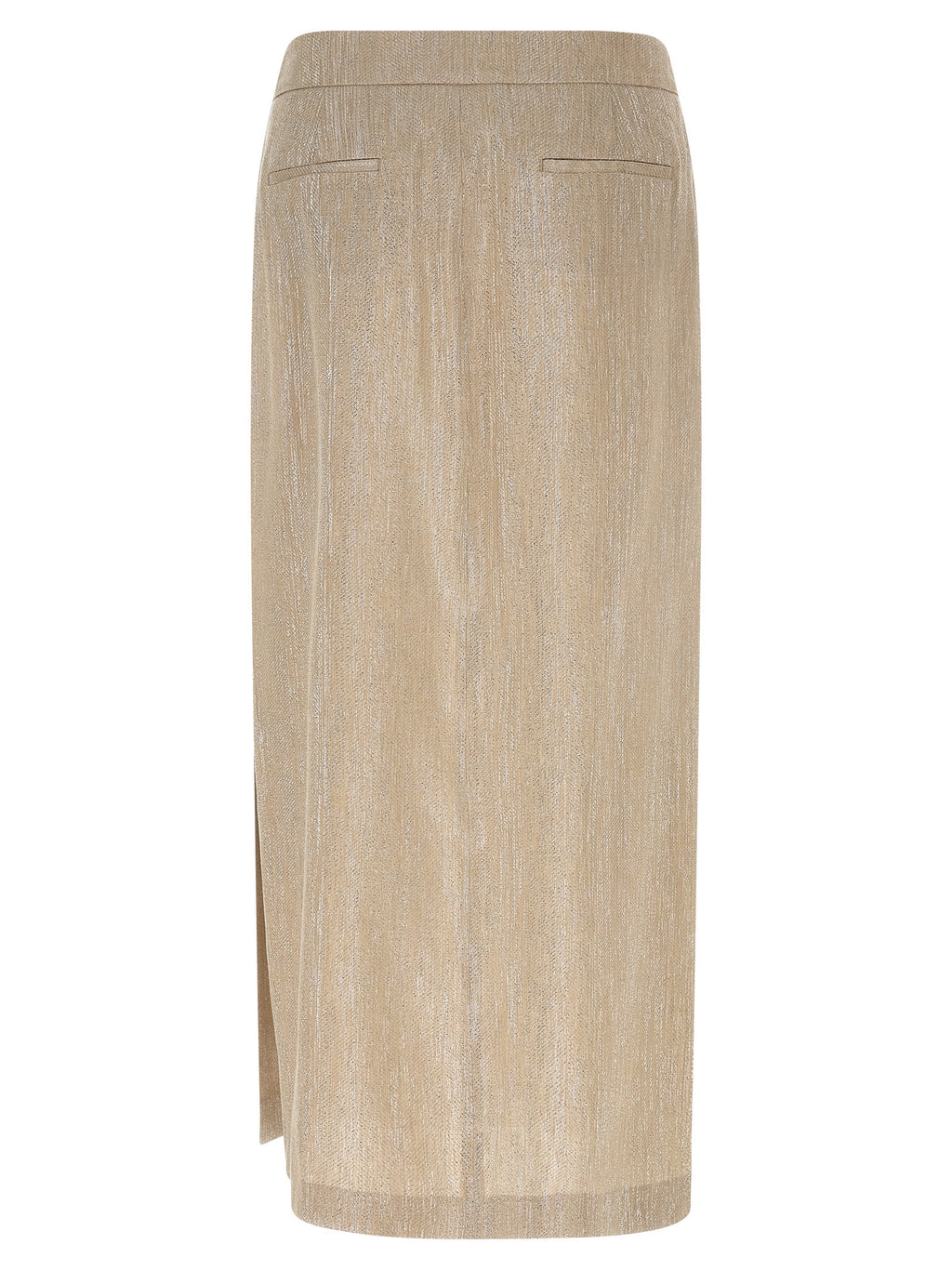 Peserico Beige Viscose Midi Skirt
