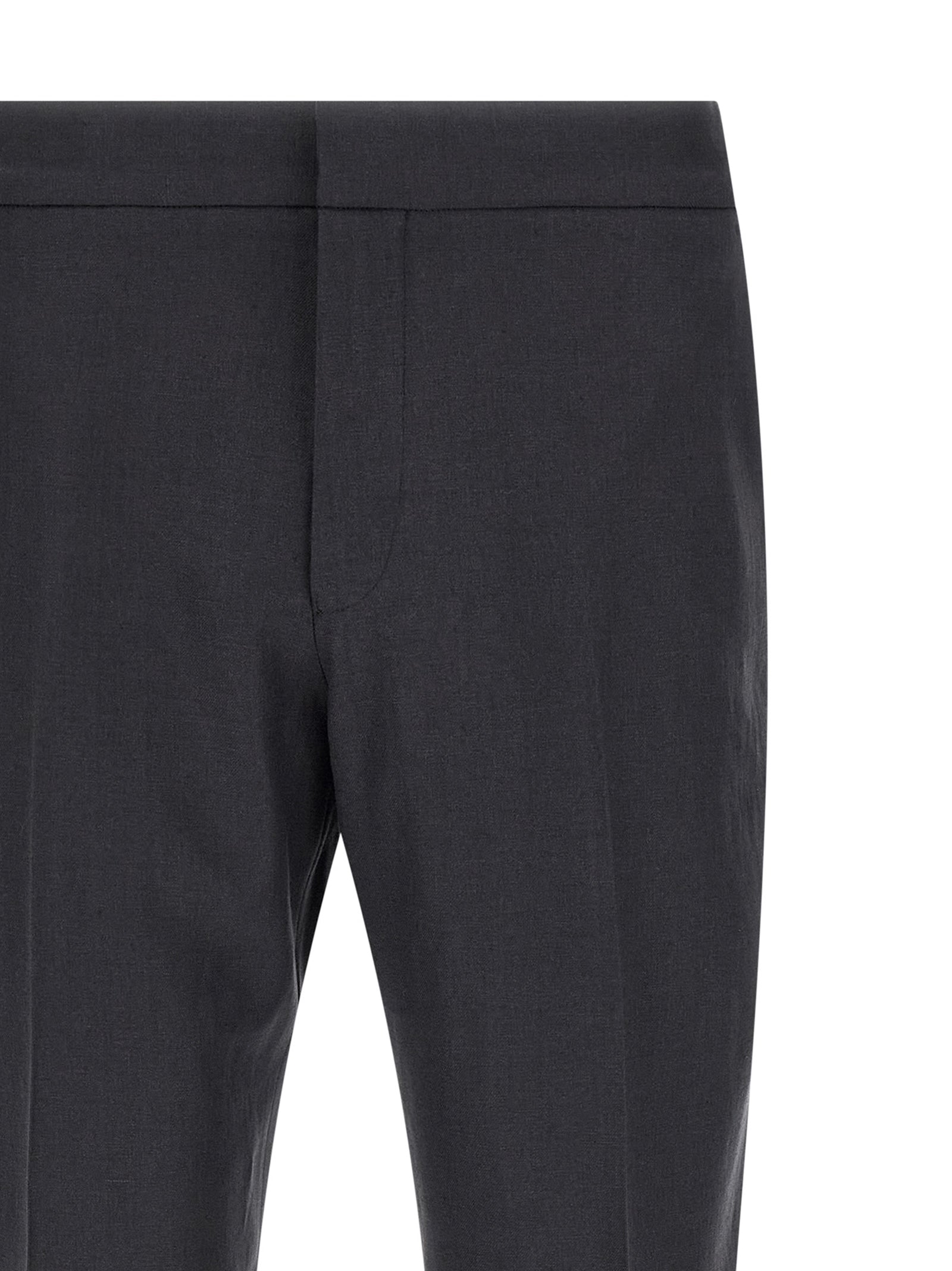 ZEGNA Blue Linen Dress Pants