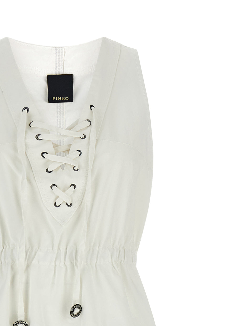 PINKO White Cotton Long Dress