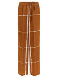 Kiton Brown Silk Casual Pants
