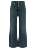 Brunello Cucinelli Blue Cotton Flared Jeans