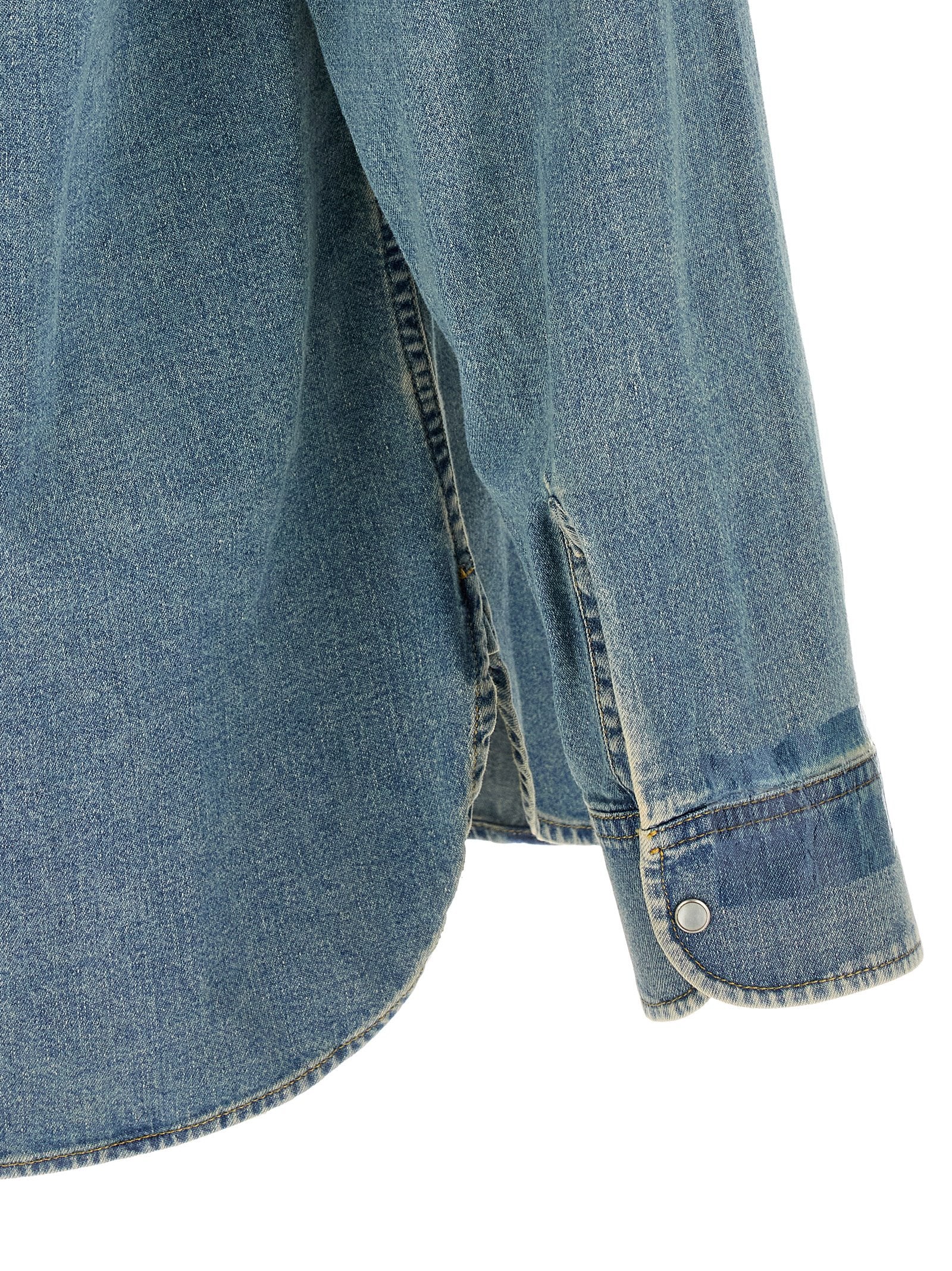 Maison Margiela Blue Cotton Blouse