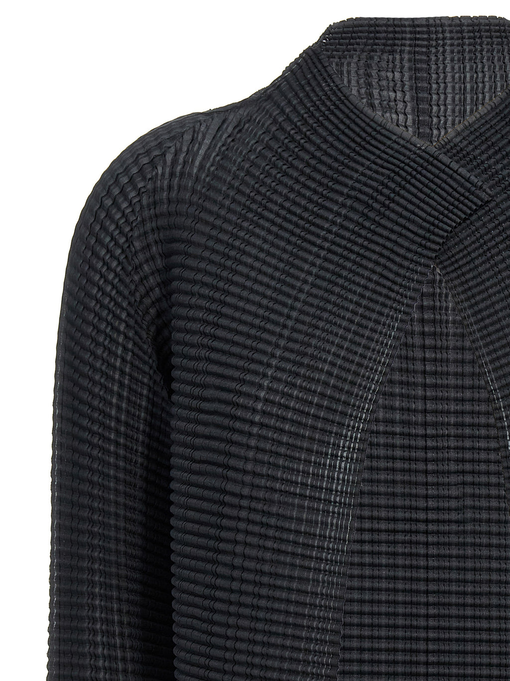 Issey Miyake Black Polyester Cardigan