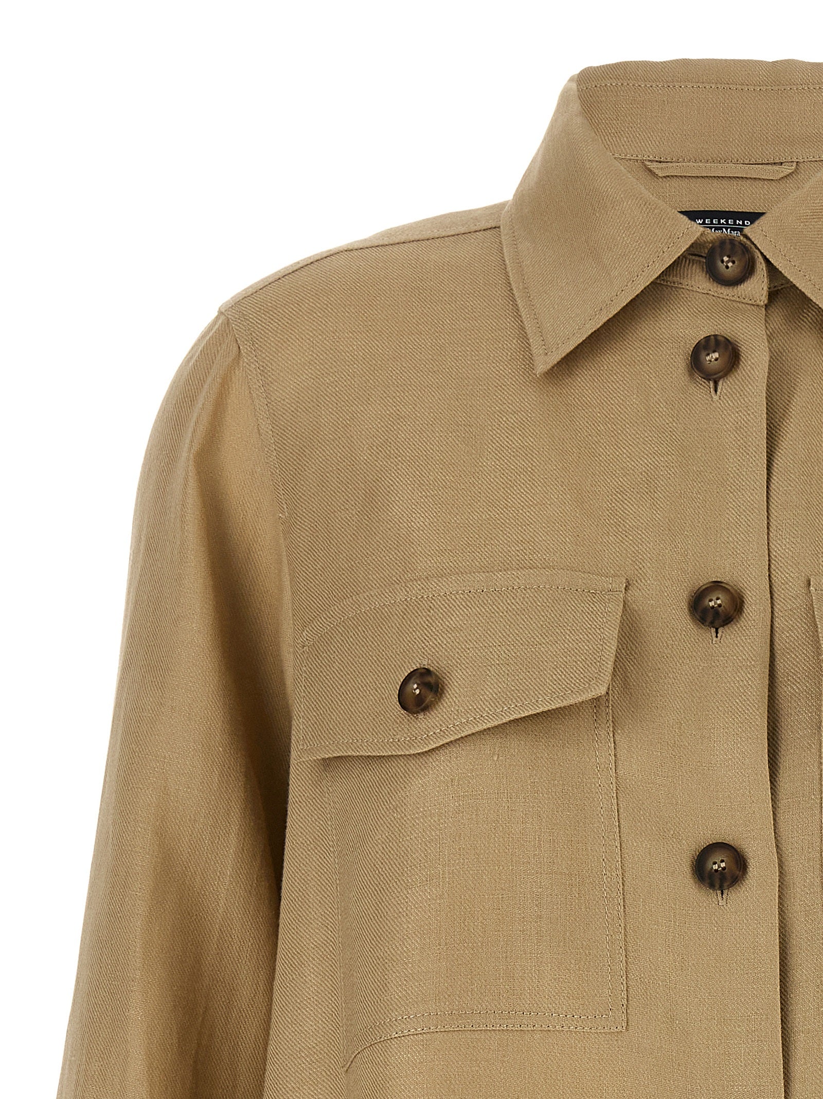 Max Mara Beige Linen Blouse