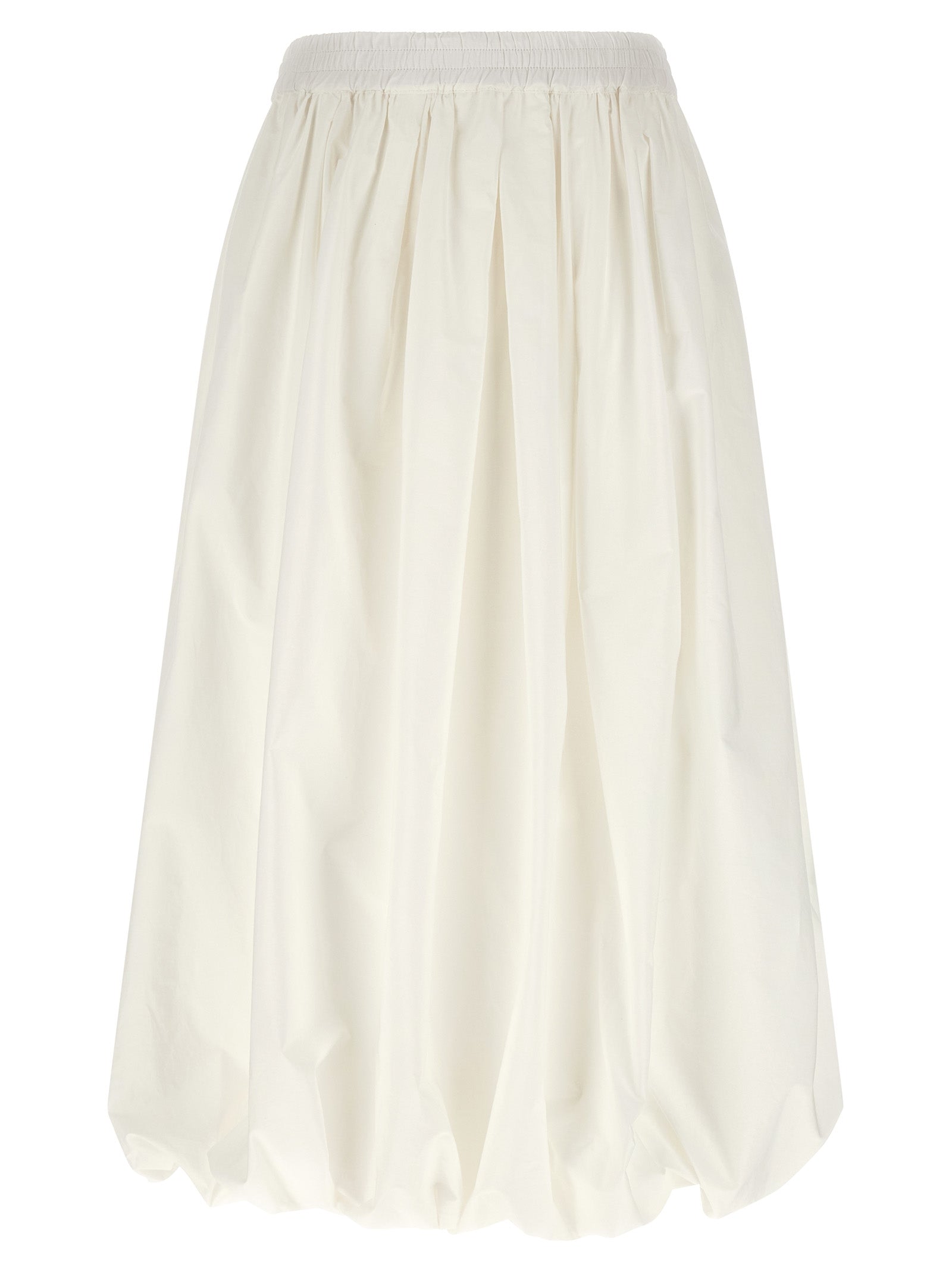 Max Mara White Cotton Midi Skirt
