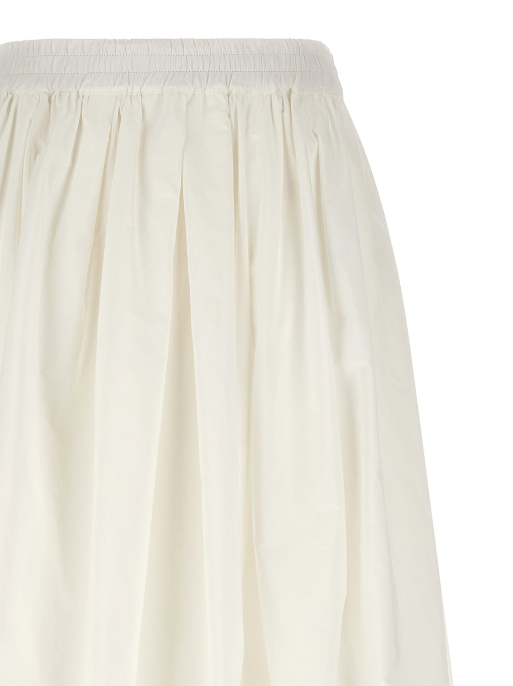Max Mara White Cotton Midi Skirt