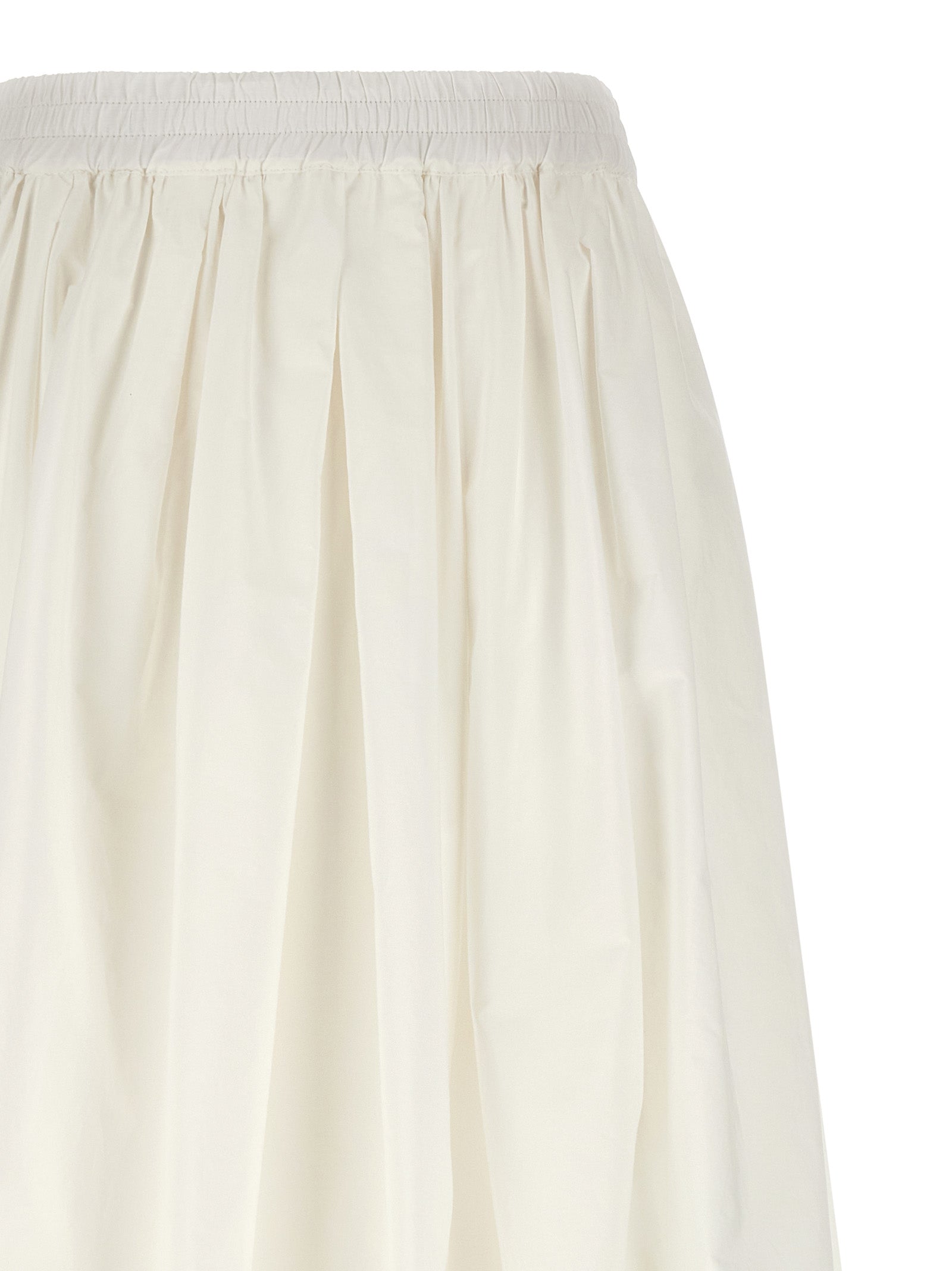 Max Mara White Cotton Midi Skirt